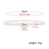 Elegant Simple Style Geometric Artificial Pearl Beaded Women's Chain Belts main image 2