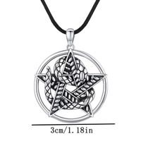 Cool Style Pentagram Snake Alloy Plating Hollow Out Gold Plated Silver Plated Unisex Pendant Necklace main image 2