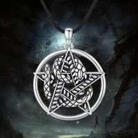 Cool Style Pentagram Snake Alloy Plating Hollow Out Gold Plated Silver Plated Unisex Pendant Necklace main image 1