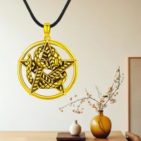 Cool Style Pentagram Snake Alloy Plating Hollow Out Gold Plated Silver Plated Unisex Pendant Necklace main image 4
