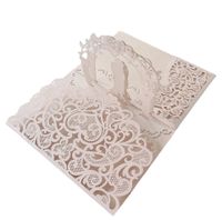 Cute Double Heart Solid Color Iridescent Paper Wedding main image 5