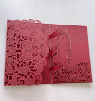 Cute Double Heart Solid Color Iridescent Paper Wedding sku image 8
