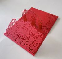 Cute Double Heart Solid Color Iridescent Paper Wedding sku image 11