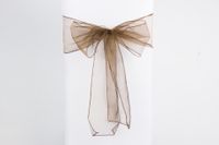Sweet Simple Style Solid Color Bow Knot Polyester Banquet Daily Chair Back Decoration Streamer main image 5