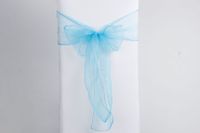 Sweet Simple Style Solid Color Bow Knot Polyester Banquet Daily Chair Back Decoration Streamer main image 4