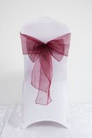 Sweet Simple Style Solid Color Bow Knot Polyester Banquet Daily Chair Back Decoration Streamer sku image 1