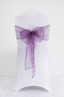 Sweet Simple Style Solid Color Bow Knot Polyester Banquet Daily Chair Back Decoration Streamer sku image 16