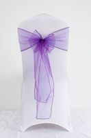 Sweet Simple Style Solid Color Bow Knot Polyester Banquet Daily Chair Back Decoration Streamer sku image 2