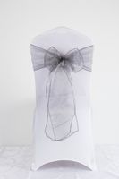 Sweet Simple Style Solid Color Bow Knot Polyester Banquet Daily Chair Back Decoration Streamer sku image 12