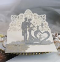 Sweet Double Heart Letter Iridescent Paper Wedding sku image 2