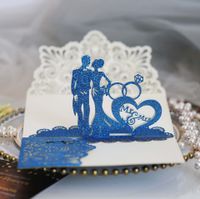 Sweet Double Heart Letter Iridescent Paper Wedding sku image 1