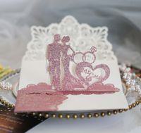 Sweet Double Heart Letter Iridescent Paper Wedding sku image 4