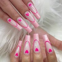 Valentine's Day Sweet Cartoon Heart Shape Abs Nail Patches 1 Set main image 6