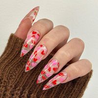 Valentine's Day Sweet Cartoon Heart Shape Abs Nail Patches 1 Set main image 1