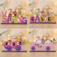 Easter Simple Style Classic Style Letter Wood Party Decorative Props main image 1