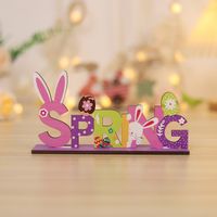 Easter Simple Style Classic Style Letter Wood Party Decorative Props sku image 4