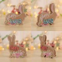 Easter Cute Rabbit Wood Party Decorative Props main image 6