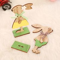 Easter Cute Simple Style Rabbit Wood Holiday Festival Decorative Props main image 4