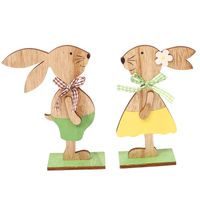 Easter Cute Simple Style Rabbit Wood Holiday Festival Decorative Props main image 2