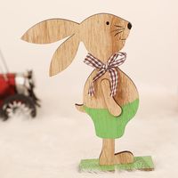 Easter Cute Simple Style Rabbit Wood Holiday Festival Decorative Props sku image 1