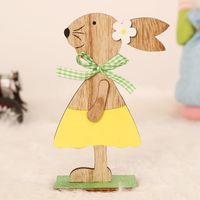 Easter Cute Simple Style Rabbit Wood Holiday Festival Decorative Props sku image 2
