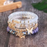Simple Style Butterfly Glass Beaded Stoving Varnish Women's Bracelets sku image 5