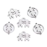 10 Pcs/package Simple Style Human Stainless Steel Plating Pendant Jewelry Accessories main image 7