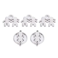 10 Pcs/package Simple Style Human Stainless Steel Plating Pendant Jewelry Accessories main image 5