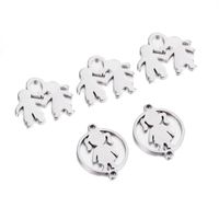 10 Pcs/package Simple Style Human Stainless Steel Plating Pendant Jewelry Accessories main image 6