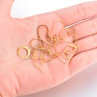 100 PCS/Package Stainless Steel Solid Color Hook Earring Findings Simple Style main image 3