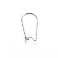 100 Stück/Paket Rostfreier Stahl Einfarbig Haken-Ohrring-Befunde Einfacher Stil sku image 2