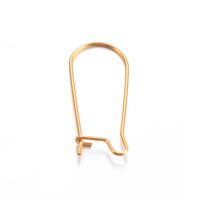 100 PCS/Package Stainless Steel Solid Color Hook Earring Findings Simple Style sku image 16