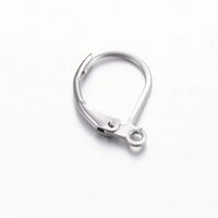 100 Stück/Paket Rostfreier Stahl Einfarbig Haken-Ohrring-Befunde Einfacher Stil sku image 8