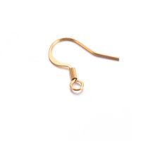 100 PCS/Package Stainless Steel Solid Color Hook Earring Findings Simple Style sku image 17