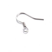 100 PCS/Package Stainless Steel Solid Color Hook Earring Findings Simple Style sku image 3