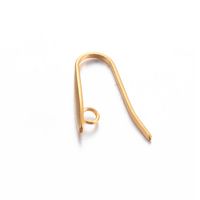 100 Stück/Paket Rostfreier Stahl Einfarbig Haken-Ohrring-Befunde Einfacher Stil sku image 24
