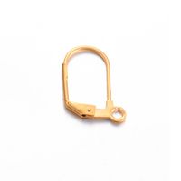 100 Stück/Paket Rostfreier Stahl Einfarbig Haken-Ohrring-Befunde Einfacher Stil sku image 23