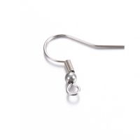 100 PCS/Package Stainless Steel Solid Color Hook Earring Findings Simple Style sku image 1