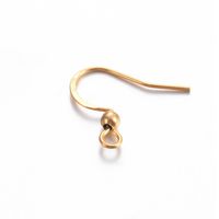 100 PCS/Package Stainless Steel Solid Color Hook Earring Findings Simple Style sku image 15