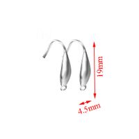 100 PCS/Package Stainless Steel Solid Color Hook Earring Findings Simple Style sku image 11