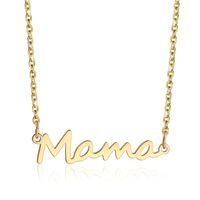 Simple Style Letter Titanium Steel Polishing Plating Mother'S Day Women's Pendant Necklace sku image 1