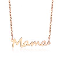 Simple Style Letter Titanium Steel Polishing Plating Mother'S Day Women's Pendant Necklace main image 3