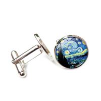 Casual Artistic Oil Painting Alloy Plating Unisex Cufflinks 1 Pair sku image 8