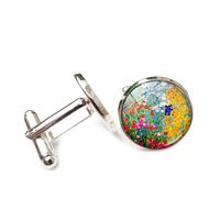 Casual Artistic Oil Painting Alloy Plating Unisex Cufflinks 1 Pair sku image 6