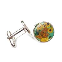 Casual Artistic Oil Painting Alloy Plating Unisex Cufflinks 1 Pair sku image 7