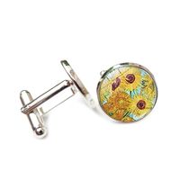 Casual Artistic Oil Painting Alloy Plating Unisex Cufflinks 1 Pair sku image 4