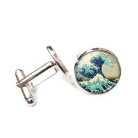 Casual Artistic Oil Painting Alloy Plating Unisex Cufflinks 1 Pair sku image 9