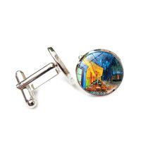 Casual Artistic Oil Painting Alloy Plating Unisex Cufflinks 1 Pair sku image 10