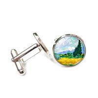 Casual Artistic Oil Painting Alloy Plating Unisex Cufflinks 1 Pair sku image 12