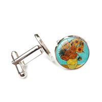 Casual Artistic Oil Painting Alloy Plating Unisex Cufflinks 1 Pair sku image 5